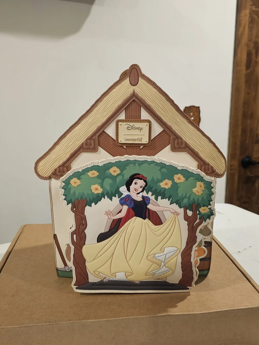 Disney Loungefly Snow White Seven Dwarfs' House Cottage Mini Backpack NWT